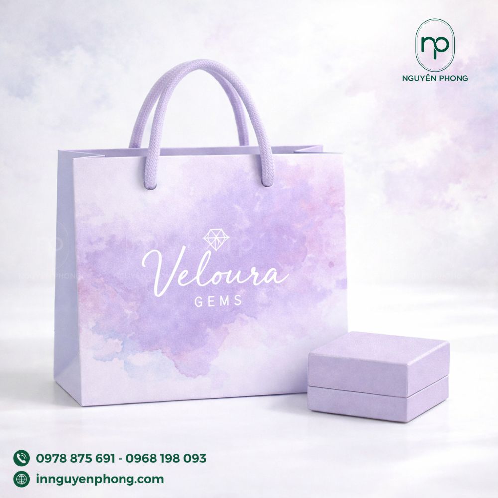 Mẫu túi giấy đựng nữ trang